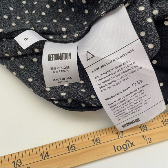 Reformation Sorrento Maxi Dress in Selene polka dot long formal event dressy 6 - Picture 7 of 13